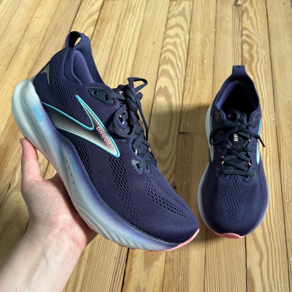 Brooks Glycerin 21 Running Shoes Womens 9 Navy Blue Pink DNA LOFT v3 WORN 1X